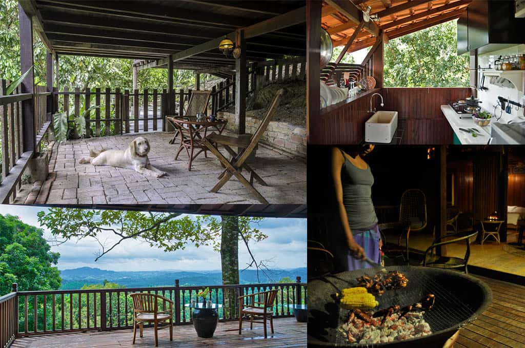 facilities at the dusun such as an indoor kitchen, barbeque and an area for dogs