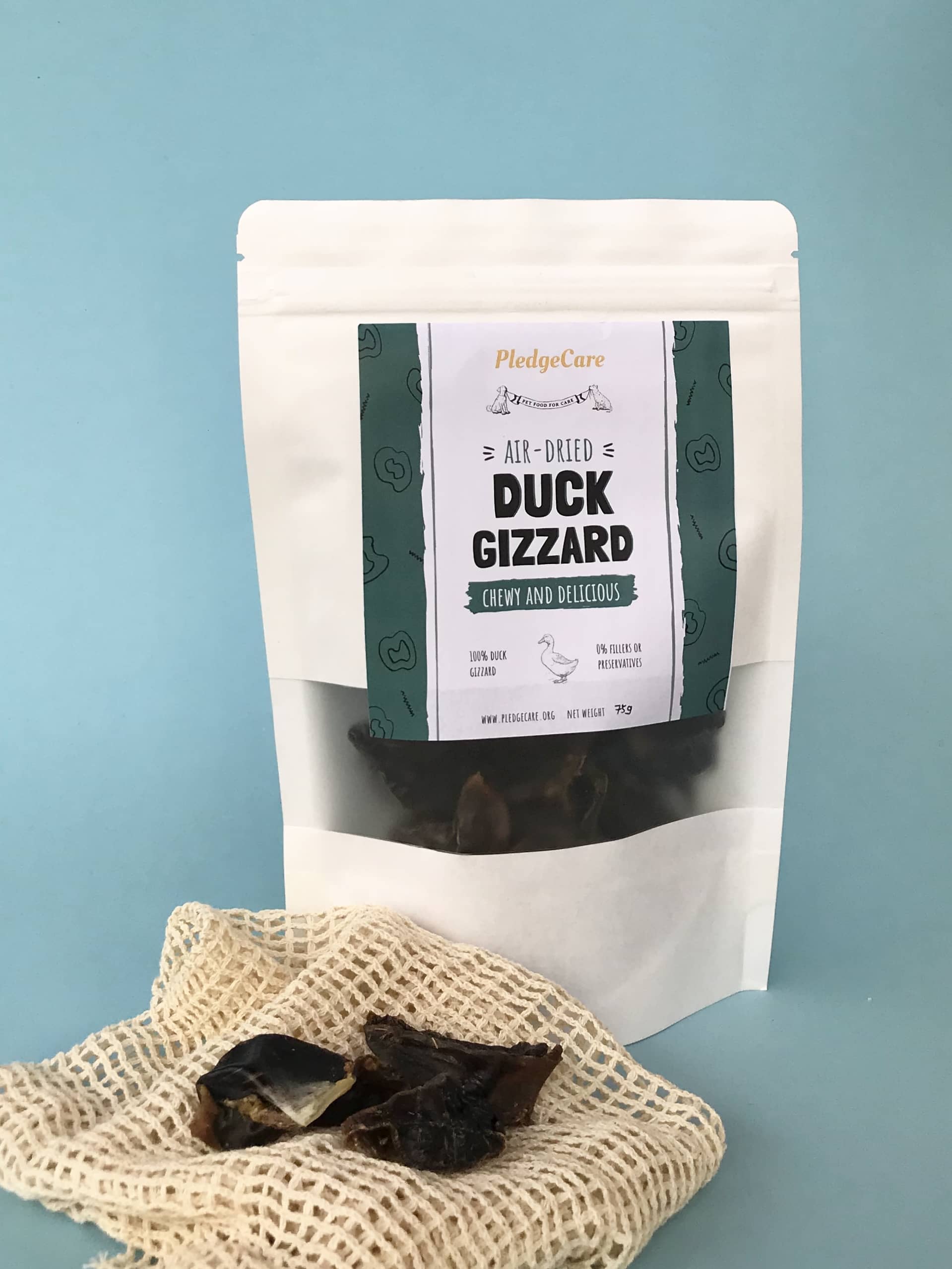 Pledgecare Duck Gizzard Dog Treats