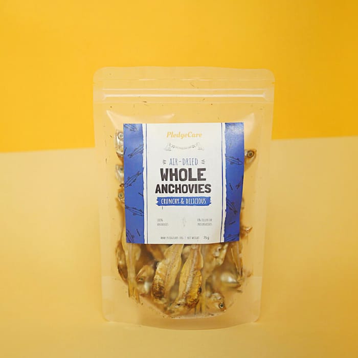 air-dried anchovies treat for dogs