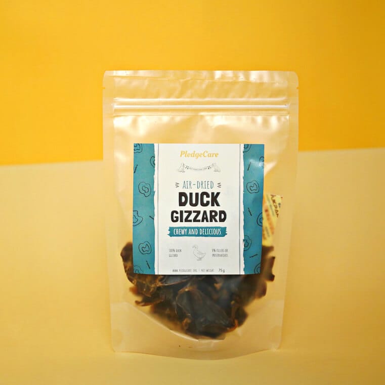 air-dried duck gizzard treats for dogs