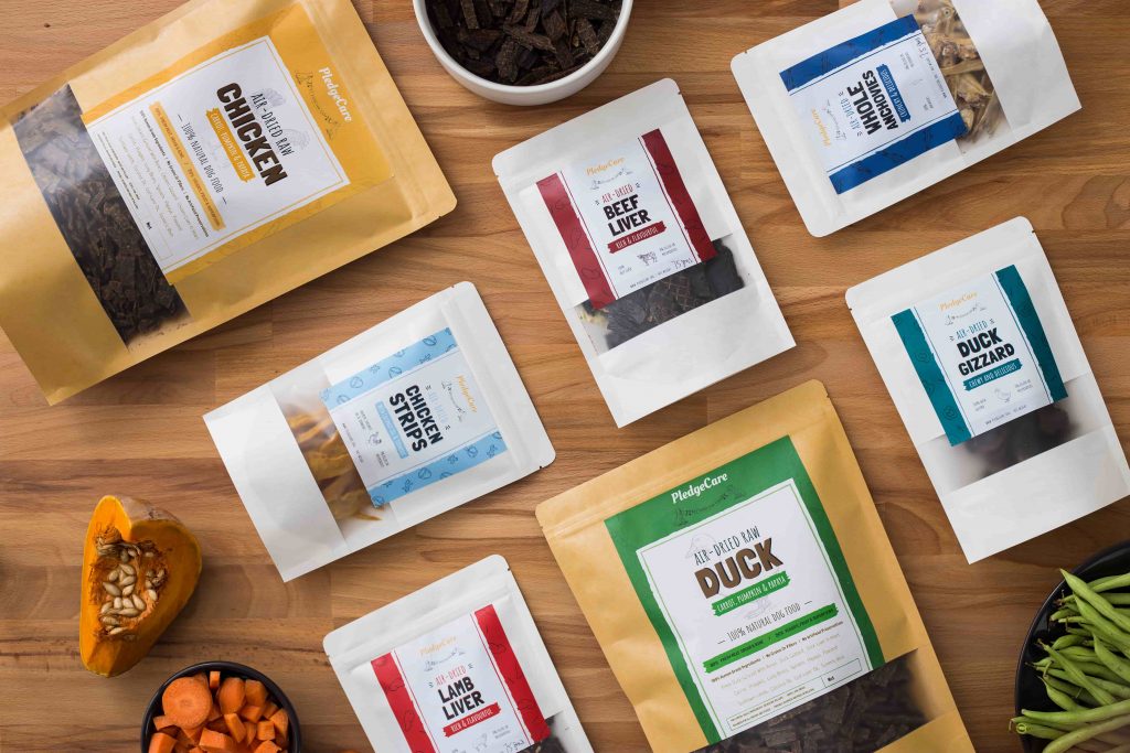 Air-dried raw dog food